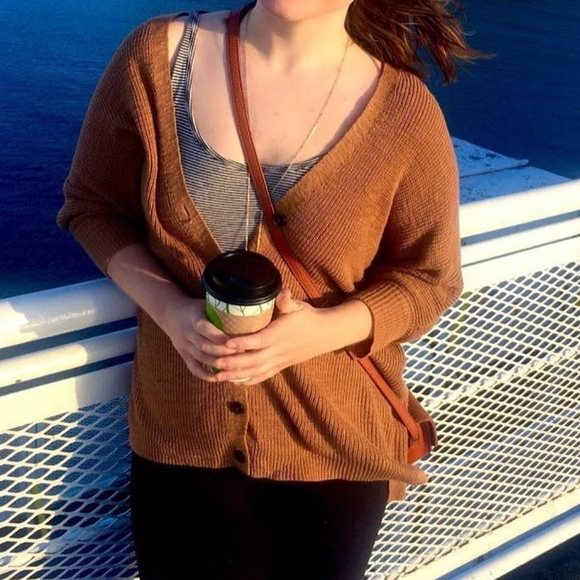 American Eagle Outfitters Sweaters - 🍂 American Eagle Brown Slub Cardigan